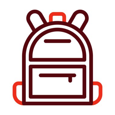 Kişisel ve ticari kullanım için Çanta Vektör Kalın Çizgisi İki Renk Simgesi