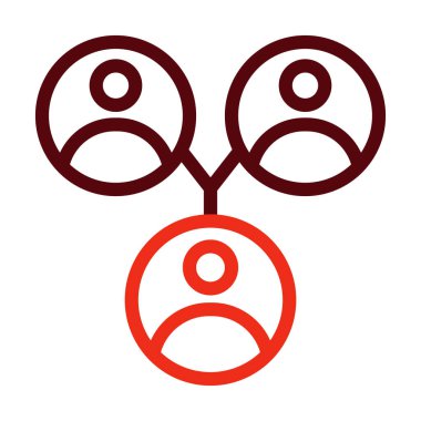 Kişisel ve Ticari Kullanım İçin Topluluk Vektörü Kalın Çizgisi İki Renk Simgesi