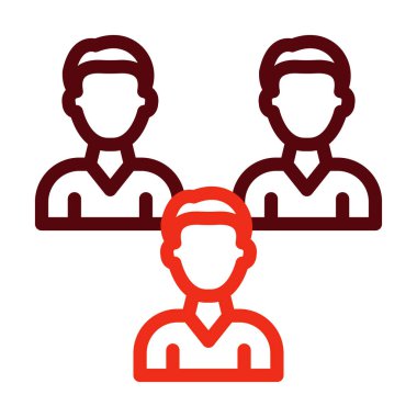 Kişisel ve ticari kullanım için Gençlik Vektörü Kalın Çizgisi İki Renk Simgesi