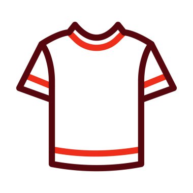 Personel Boynu Kalın Çizgi Kişisel ve Ticari Kullanım İçin İki Renk Simgesi