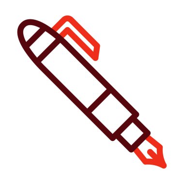 Kişisel ve ticari kullanım için Kalem Vektörü Kalın Çizgisi İki Renk Simgesi