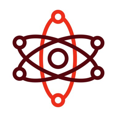 Kişisel ve ticari kullanım için Fizik Vektörü Kalın Çizgisi İki Renk Simgesi