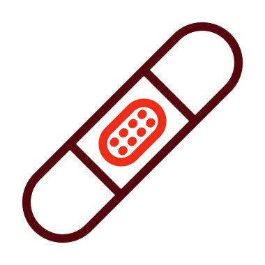 Kişisel ve ticari kullanım için Alçı Vektör Kalın Çizgisi İki Renk Simgesi