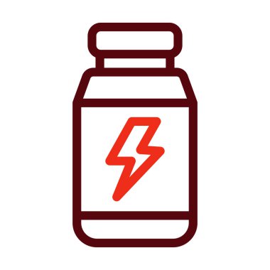 Kişisel ve Ticari Kullanım İçin Ek Vektör Kalın Çizgi İki Renk Simgesi