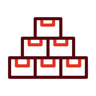 Kişisel ve ticari kullanım için Hisse Vektörü Kalın Çizgisi İki Renk Simgesi