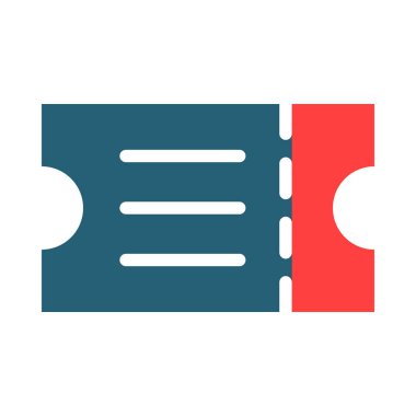 Bilet Vektörü Glyph Kişisel ve Ticari Kullanım İçin İki Renk Simgesi