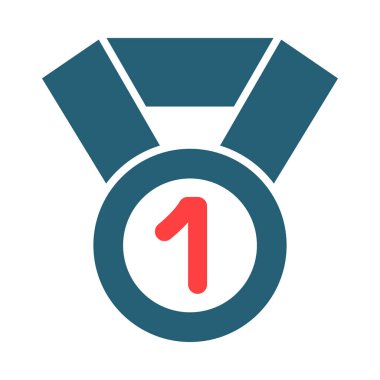 Kişisel ve Ticari Kullanım İçin Altın Madalya Madalyası İki Renk Simgesi