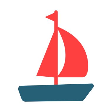 Kişisel ve ticari kullanım için yelken vektörü sembolü iki renk simgesi