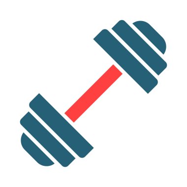 Kişisel ve ticari kullanım için Halter Vektörü Kabartma İki Renk Simgesi