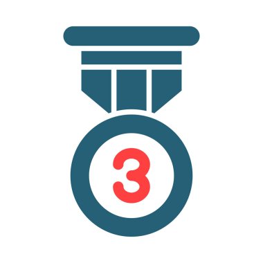 Kişisel ve Ticari Kullanım İçin Bronz Madalya Madalyası İki Renk Simgesi