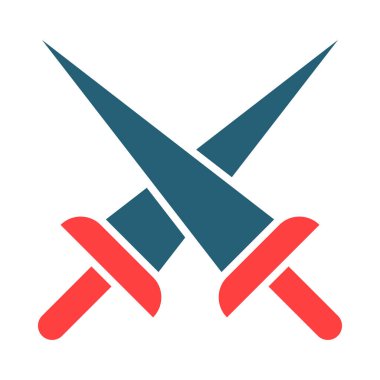 Kişisel ve ticari kullanım için Eskrim Vektörü Sembolü İki Renk Simgesi