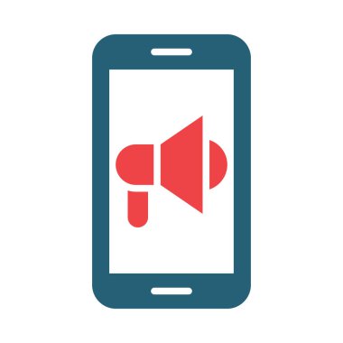 Kişisel ve Ticari Kullanım İçin Dijital Pazarlama Vektörü İki Renk Simgesi