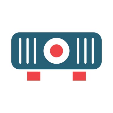 Kişisel ve ticari kullanım için Projektör Vektör Sembolü İki Renk Simgesi