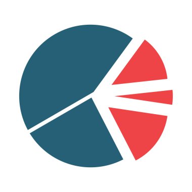 Kişisel ve ticari kullanım için Pasta Çizelgesi Vektör Sembolü İki Renk Simgesi