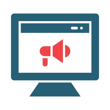 Kişisel ve Ticari Kullanım İçin Reklam Vektörü Kabartma İki Renk Simgesi