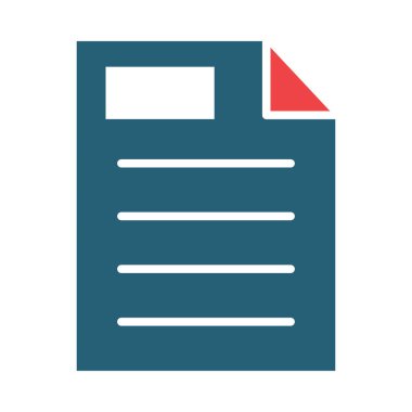 Document Vector Glyph Two Color Icon For Personal And Commercial Use