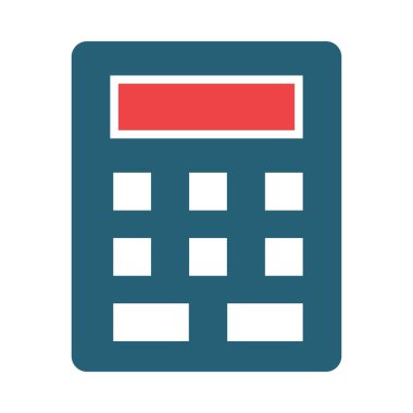 Kişisel ve Ticari Kullanım İçin Hesaplayıcı Vektör Sembolü İki Renk Simgesi