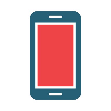 Kişisel ve ticari kullanım için Mobil Vektör Kabartma İki Renk Simgesi