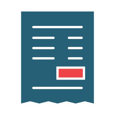 Kişisel ve ticari kullanım için Bill Vector Glyph İki Renk Simgesi