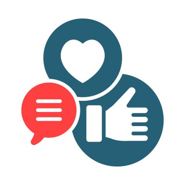 Kişisel ve ticari kullanım için Reaksiyon Vektörü Sembolü İki Renk Simgesi