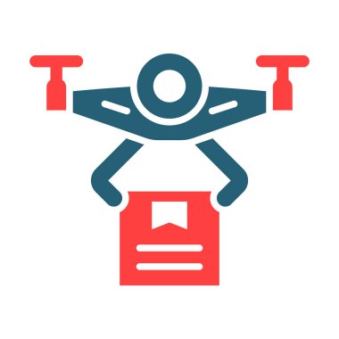 Drone Vector Glyph Two Color Icon For Personal And Commercial Use
