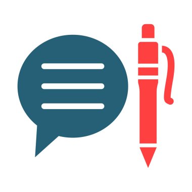 Feedback Vector Glyph Two Color Icon For Personal And Commercial Use