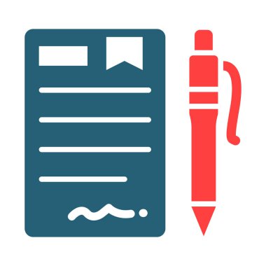 Agreement Vector Glyph Two Color Icon For Personal And Commercial Use