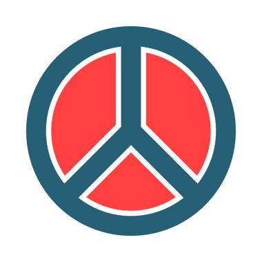 Kişisel ve ticari kullanım için Barış Vektörü Sembolü İki Renk Simgesi