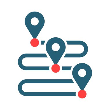 Kişisel ve ticari kullanım için Yol Haritası Vektör Sembolü İki Renk Simgesi