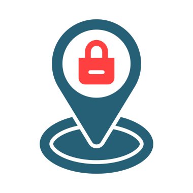 Kişisel ve ticari kullanım için Alışveriş Hedefi Vektör Sembolü İki Renk Simgesi