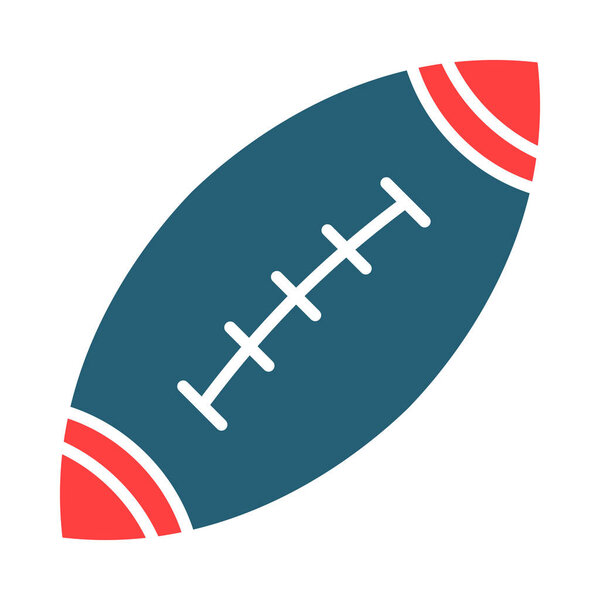 Американский вектор футбола глиф два цвета значок для личного и коммерческого использования