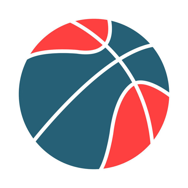 Basketball Vector Glyph Two Color Icon For Personal And Commercial Use