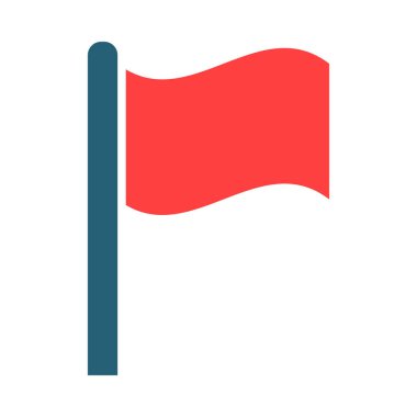 Kişisel ve ticari kullanım için Bayrak Vektörü Sembolü İki Renk Simgesi