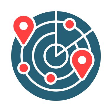 Radar Vector Glyph Two Color Icon For Personal And Commercial Use