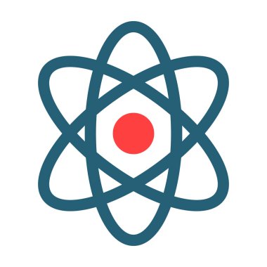 Kişisel ve ticari kullanım için Kuantum Noktası Vektör Sembolü İki Renk Simgesi