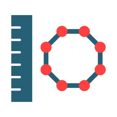 Kişisel ve ticari kullanım için nanoölçekli Vektör Kabartma İki Renk Simgesi
