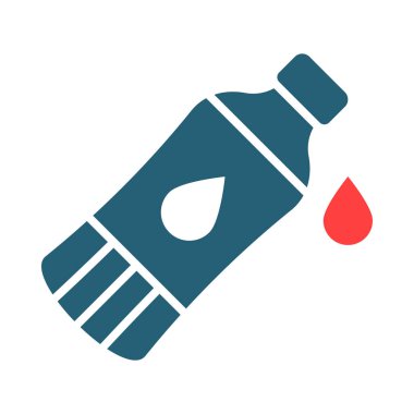 Kişisel ve ticari kullanım için Su Şişe Vektörü Kabartma İki Renk Simgesi