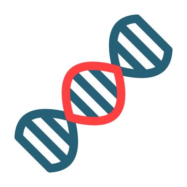 Kişisel ve ticari kullanım için DNA Vektörü Kabartma İki Renk Simgesi