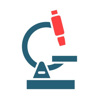 Kişisel ve Ticari Kullanım İçin Mikroskop Vektörü İki Renk Simgesi