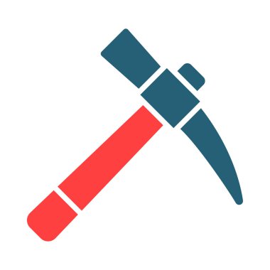 Kişisel ve ticari kullanım için Mattock Vektör Kabartma İki Renk Simgesi Seç