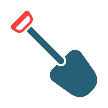 Kişisel ve ticari kullanım için Kürek Vektörü Kabartma İki Renk Simgesi