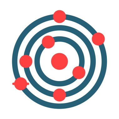 Kişisel ve ticari kullanım için Güneş Sistemi Vektörü Sembolü İki Renk Simgesi