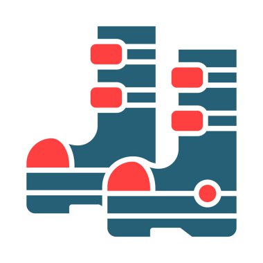 Kişisel ve Ticari Kullanım İçin Uzay Çizmeleri Vektör Sembolü İki Renk Simgesi