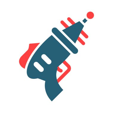 Kişisel ve Ticari Kullanım İçin Uzaylı Silah Vektör Sembolü İki Renk Simgesi