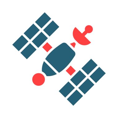 Kişisel ve ticari kullanım için Yörünge İstasyonu Vektör Sembolü İki Renk Simgesi