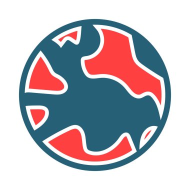 Kişisel ve ticari kullanım için Dünya Vektörü Sembolü İki Renk Simgesi