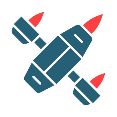 Kişisel ve ticari kullanım için Uzay Önleyici Vektör Sembolü İki Renk Simgesi