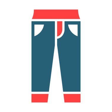 Kişisel ve ticari kullanım için Pantolon Vektörü Sembolü İki Renk Simgesi