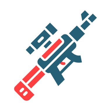 Kişisel ve Ticari Kullanım İçin Keskin Nişancı Tüfeği Vektör Sembolü İki Renk Simgesi