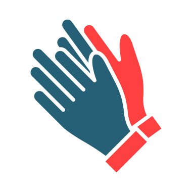 Kişisel ve ticari kullanım için Alkış Vektörü Kabartma İki Renk Simgesi